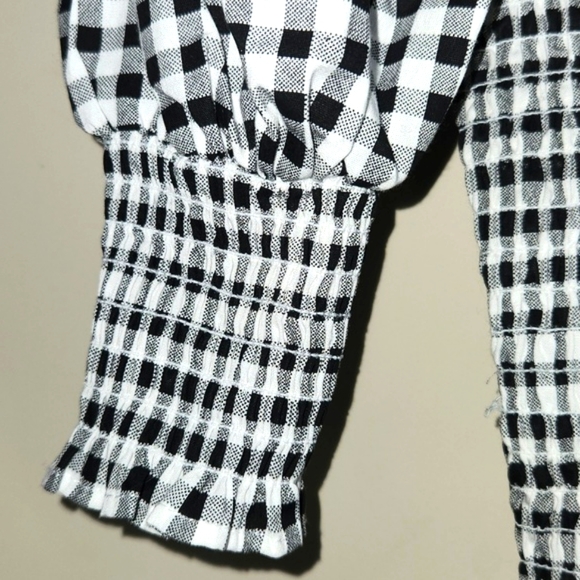 EVERLILY BLACK AND WHITE CHECKERED DRESS SMOCK DETAIL SIZE M NEW WITH TAGS - Picture 6 of 9